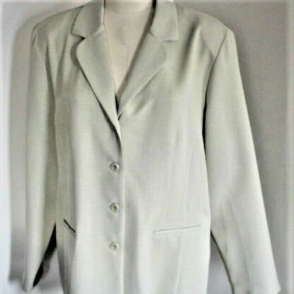 Vintage Danielle B Blazer Jacket 4 Button Celery Green Woman's NWT Size 18 - Picture 1 of 7